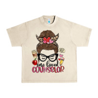 Sandshell messy bun one loved counselor Urban Heavy Tee - MaliasSmallBusiness