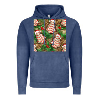 Vintage Denim Christmas tree cakes Vintage Hoodie - NancyCooperArtShop