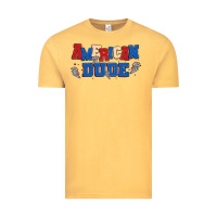 Vintage Mustard american dude Vintage Tee - MaliasSmallBusiness