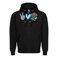 Black Peace Love Sunshine Zipper Hoodie - Bettercallsaul