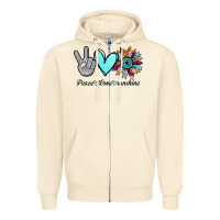 Sandshell Peace Love Sunshine Zipper Hoodie - Bettercallsaul