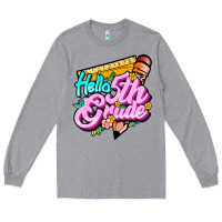 Heather Grey hello 5th grade Long Sleeve Tee - JahusDesignShop
