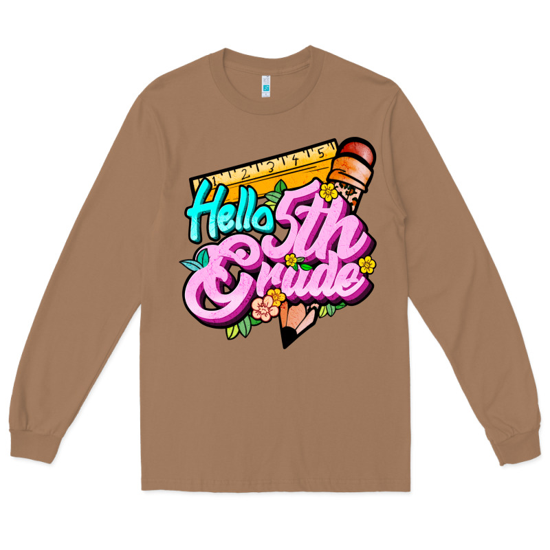 Hello 5th Grade Long Sleeve Tee by JahusDesignShop | Teevron