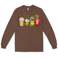 Chestnut Christmas characters coffee cups Long Sleeve Tee - MaliasSmallBusiness