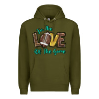 Army Green for the love of the game Premium Hoodie - HowdyJamesFarm