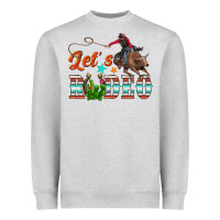 Heather Grey lets rodeo Heavyweight Sweatshirt - NancyCooperArtShop