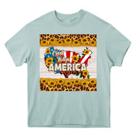 Arona god bless america square coaster Heavy Core Tee - HRA Design Shop