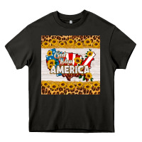 Asphalt god bless america square coaster Heavy Core Tee - HRA Design Shop