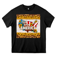 Black god bless america square coaster Heavy Core Tee - HRA Design Shop