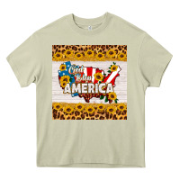 Mossy god bless america square coaster Heavy Core Tee - HRA Design Shop