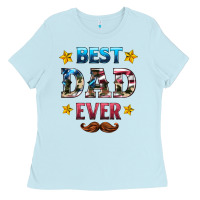 Baby Blue best dad ever Ladies Tee - HRA Design Shop