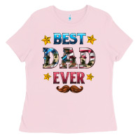 Bubblegum Pink best dad ever Ladies Tee - HRA Design Shop