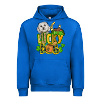 Cobalt lucky dog St. Patrick's Urban Hoodie - FaDigitalArtStudio