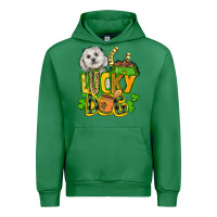 Emerald lucky dog St. Patrick's Urban Hoodie - FaDigitalArtStudio