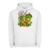 Pigment Lunar Rock lucky dog St. Patrick's Urban Hoodie - FaDigitalArtStudio