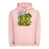 Pigment Salmon lucky dog St. Patrick's Urban Hoodie - FaDigitalArtStudio