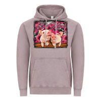 Vintage Zinc be mine valentine's day pigs Vintage Hoodie - Jasminsmagicworld