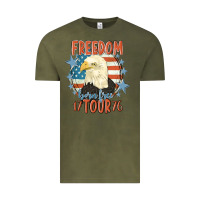Vintage Olive freedom born free tour 1776 Vintage Tee - MaliasSmallBusiness