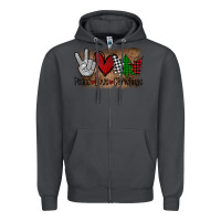 Smoke Peace Love Christmas Zipper Hoodie - Bettercallsaul