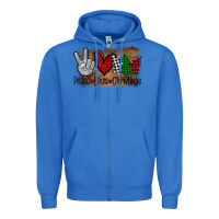 True Royal Peace Love Christmas Zipper Hoodie - Bettercallsaul