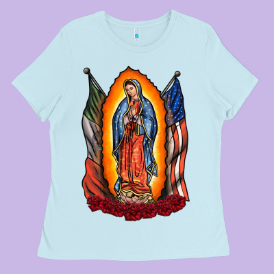 Our Lady Ladies Tee Designed By Racoondesign