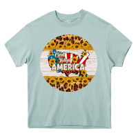 Arona god bless america round coaster Heavy Core Tee - HRA Design Shop