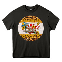 Asphalt god bless america round coaster Heavy Core Tee - HRA Design Shop