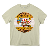 Mossy god bless america round coaster Heavy Core Tee - HRA Design Shop