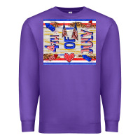 Purple 4 th of july Premium Sweatshirt - TumblerDesignByShophia