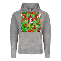Cloud Rock Christmas unicorn and gift box Vintage Hoodie - NancyCooperArtShop
