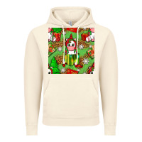 Vintage Artic Christmas unicorn and gift box Vintage Hoodie - NancyCooperArtShop