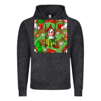 Vintage Black Christmas unicorn and gift box Vintage Hoodie - NancyCooperArtShop