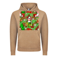 Vintage Coffee Christmas unicorn and gift box Vintage Hoodie - NancyCooperArtShop