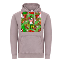 Vintage Zinc Christmas unicorn and gift box Vintage Hoodie - NancyCooperArtShop