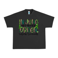 Pigment Black in june we wear green scoliosis awareness Urban Heavy Tee - MaliasSmallBusiness