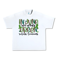 White in june we wear green scoliosis awareness Urban Heavy Tee - MaliasSmallBusiness