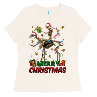 Bone merry christmas deer skeleton Ladies Tee - FaDigitalArtStudio