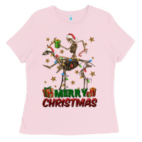 Merry Christmas Deer Skeleton Ladies Tee | Teevron