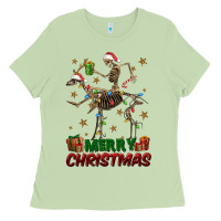 Matcha merry christmas deer skeleton Ladies Tee - FaDigitalArtStudio