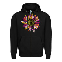 Black Sunflower Zipper Hoodie - Bettercallsaul