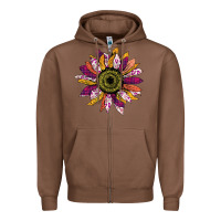 Chestnut Sunflower Zipper Hoodie - Bettercallsaul