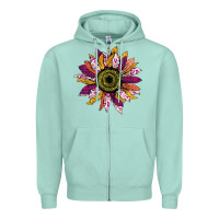 Seafoam Sunflower Zipper Hoodie - Bettercallsaul