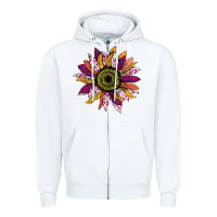 White Sunflower Zipper Hoodie - Bettercallsaul