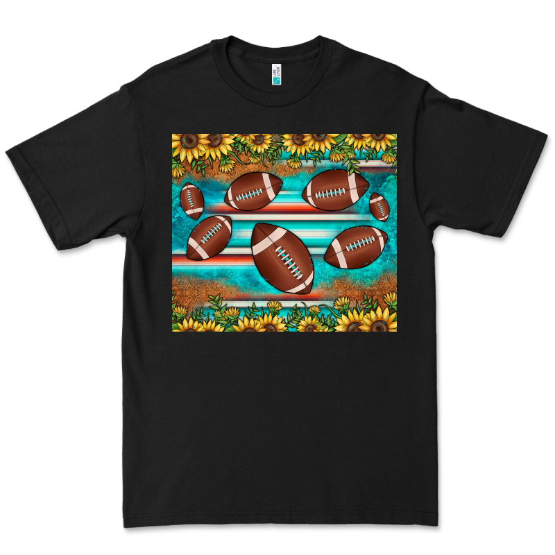 Football Turquoise Sunflower Premium Tee by JahusDesignShop | Teevron