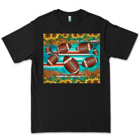 Black football turquoise sunflower Premium Tee - JahusDesignShop