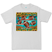 Dove Grey football turquoise sunflower Premium Tee - JahusDesignShop