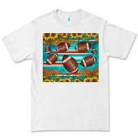White football turquoise sunflower Premium Tee - JahusDesignShop