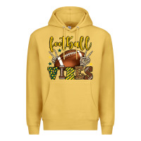 Antique Gold Football vibes yellow and green team color Premium Hoodie - HowdyJamesFarm