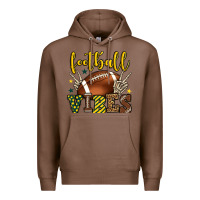 Chestnut Football vibes yellow and green team color Premium Hoodie - HowdyJamesFarm