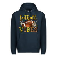 Navy Football vibes yellow and green team color Premium Hoodie - HowdyJamesFarm